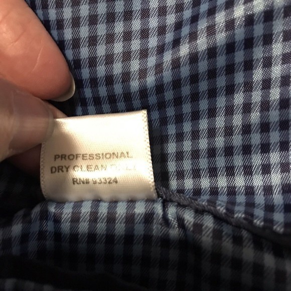 Saddlebred Men's Two Button Navy Blue Blazer Cotton Sport Coat Jacket Size 42L - Picture 13 of 13